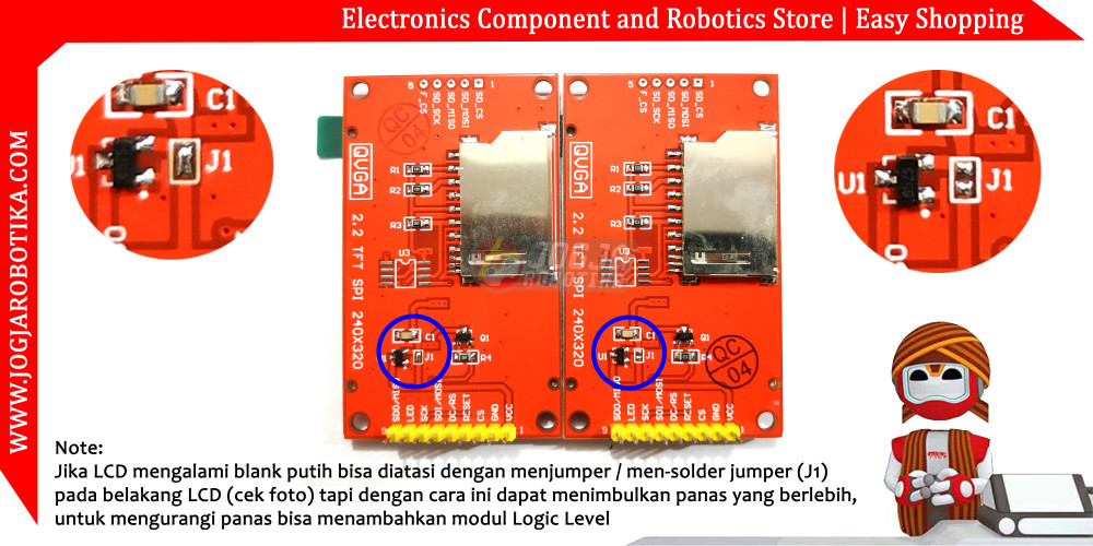 jual 2.2 Inch TFT Module SPI LCD HD 240X320