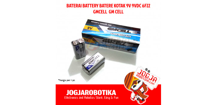 BATERAI BATTERY KOTAK 9V 9VDC 6F22 - GM CELL GMCELL