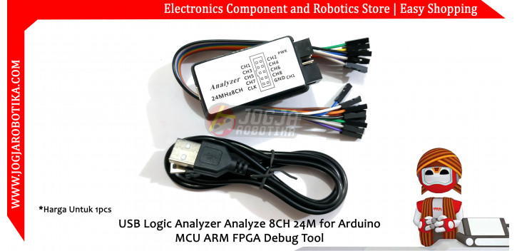 USB Logic Analyzer Analyze 8CH 24M for Arduino MCU ARM FPGA Debug Tool