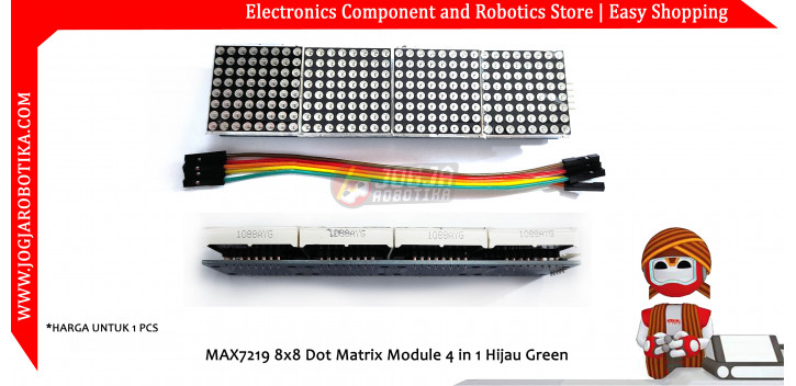 MAX7219 8x8 Dot Matrix Module 4 in 1 Merah
