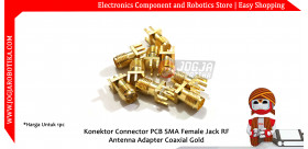 Konektor Connector PCB SMA Female Jack RF Antenna Adapter Coaxial Gold