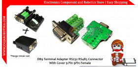 DB9 Terminal Adapter RS232 RS485 Connector With Cover 9 Pin 9Pin Female