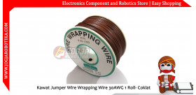 Kawat Jumper Wire Wrapping Wire 30AWG 1 Roll- Coklat
