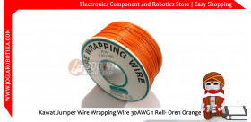 Kawat Jumper Wire Wrapping Wire 30AWG 1 Roll- Oren Orange