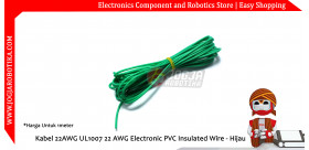 Kabel 22AWG UL1007 22 AWG Electronic PVC Insulated Wire - Hijau