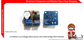 12V Battery Low Voltage Alarm Buzzer LED Undervoltage Alarm Module