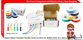 Kabel Silikon Fleksibel Flexible Hook Up Wire Kit 18AWG AWG 18 5 Warna