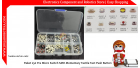 Paket 250 Pcs Micro Switch SMD Momentary Tactile Tact Push Button