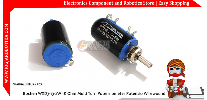 WXD3-13-2W 1K Ohm Multi Turn Potensiometer Potensio Wirewound