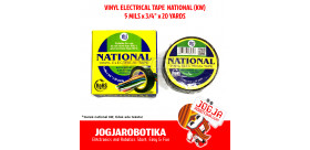 Vinyl Electrical Tape (Isolasi Listrik) National 5 mils x 3/4" x 20 yards - National KW