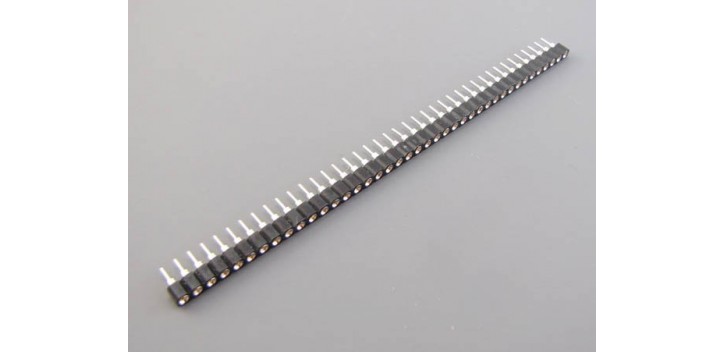 1x40 Pin Female Header Single Row Round Hole (2.54 mm)