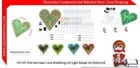 DIY KIT PCB Hati Heart Love Breathing LED Light Belajar Kit Elektronik -Merah
