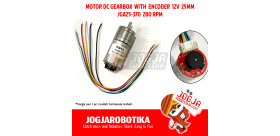 Motor Dc Gearbox 6v 25mm JGA25-370 280rpm With Encoder