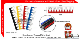 Skun Jumper Terminal Strip Short TBR10 TBR-10 TBC10 TBC-10 TBD10 TBD-10 TBR TBC TBD 10A - Merah