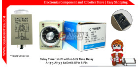 Delay Timer 220V with 0-60S Time Relay AH3-3 AH3 3 60Detik 8Pin 8 Pin