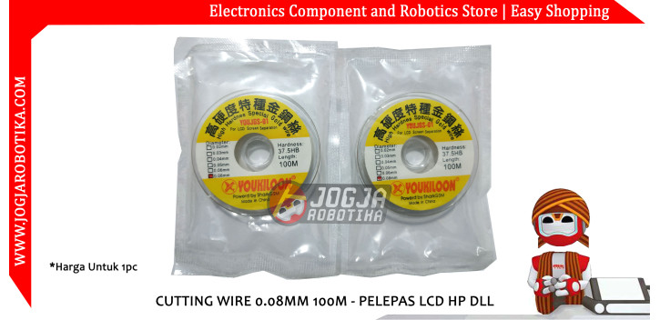 CUTTING WIRE 0.08MM 100M - PELEPAS LCD HP DLL