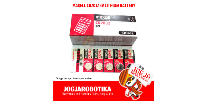 Maxell CR2032 3V Lithium Battery Original Made in Japan