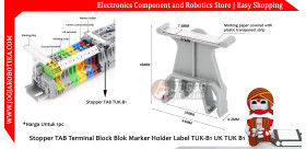 Stopper TAB Terminal Block Blok Marker Holder Label TUK-B1 UK TUK B1