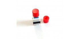 Cap Self-locking Square Push Button Switch-Merah