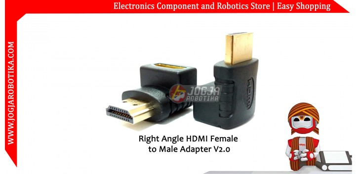 Right Angle HDMI Female to HDMI Male Adapter V2.0