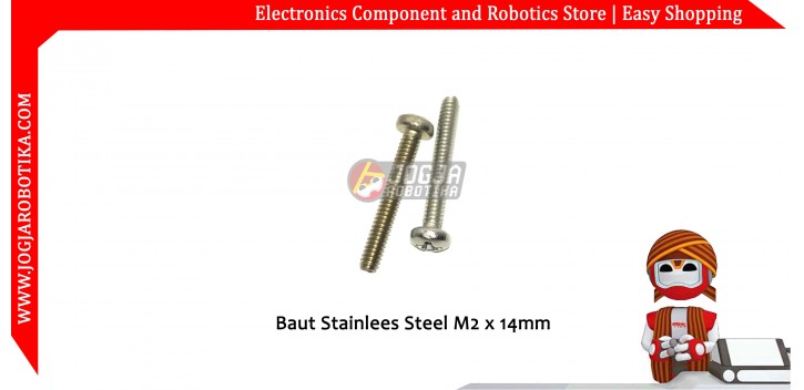 Baut Stainless Steel 304 M2x14mm