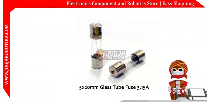 5x20mm Glass Tube Fuse 3.15A 250V
