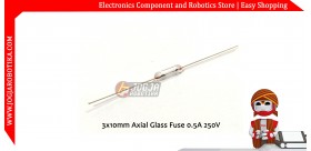 3x10mm Axial Glass Fuse 0.5A 250V