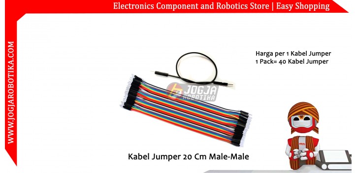 Kabel Jumper 20 Cm Male-Male Ecer 1pcs