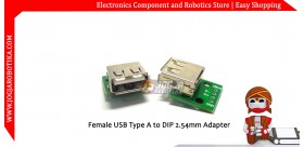 Female USB Type A to DIP 2.54mm Adapter