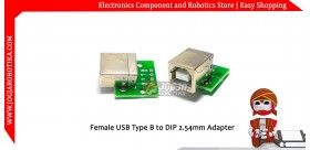 Female USB Type B to DIP 2.54mm Adapter