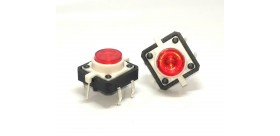 Micro Switch 12x12mm W/ Red Led