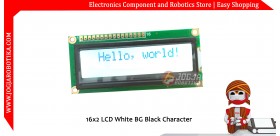 16x2 LCD White BG Black Character
