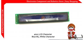 40x2 LCD Character Blue BG White Character