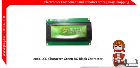 20x4 LCD Character Green BG Black Character