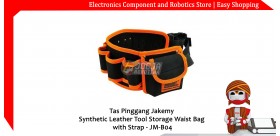Tas Pinggang Jakemy Synthetic Leather Tool Storage Waist Bag with Strap - JM-B04