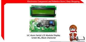 I2C 16x02 Serial LCD Module Display Green BG Black Character
