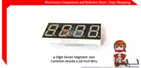4 Digit Seven Segment Jam Common Anoda 0.56 Inch-Biru