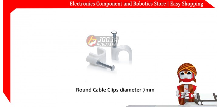 Round Cable Clips / Klem Kabel diameter 7mm YAN