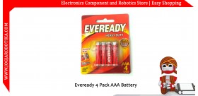 Eveready 4 Pack AAA Battery