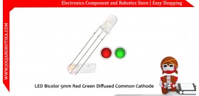 LED Bicolor 5mm Red Green Diffused Common Cathode