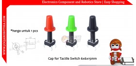 Cap for Tactile Switch 6x6x15mm - Hitam
