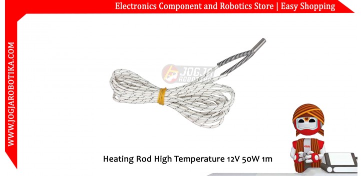 Heating Rod High Temperature 12V 50W 6x20mm