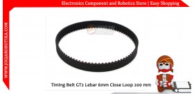 Timing Belt GT2 Lebar 6mm Close Loop 200 mm