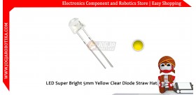 LED Super Bright 5mm Yellow Clear Diode Straw Hat