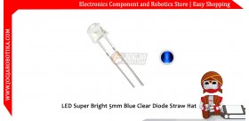 LED Super Bright 5mm Blue Clear Diode Straw Hat