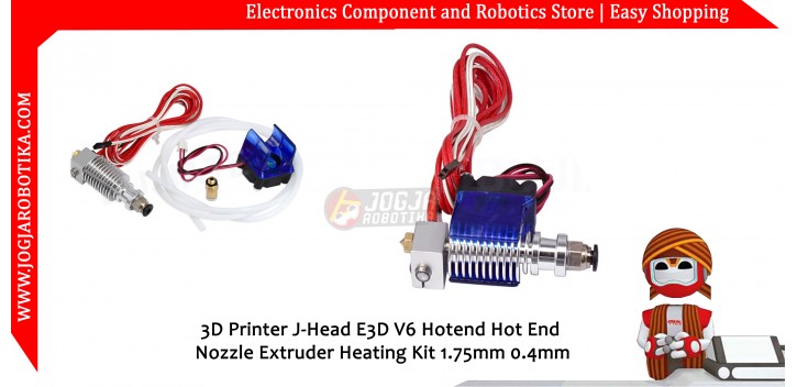3D Printer J-Head E3D V6 Hotend Hot End Nozzle Extruder Heating Kit 1.75mm 0.4mm