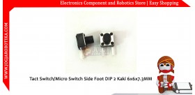 Tact Switch/Micro Switch Side Foot DIP 2 Kaki 6x6x7.3MM