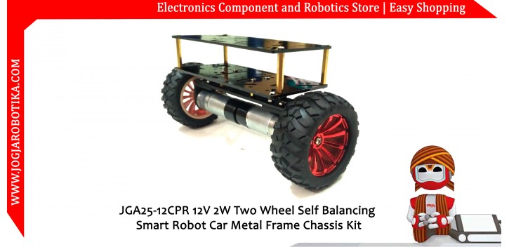 JGA25-26CPR 12V 1.25W Two Wheel Self Balancing Smart Robot Car Metal Frame Chassis Kit