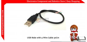 USB Male with 4 Wire Cable 30Cm