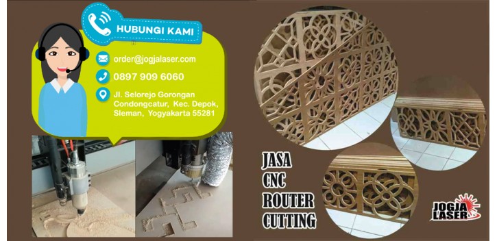 CNC Router Cutting Jasa Potong Triplek ACP MDF Jogja Laser 0897 909 6060